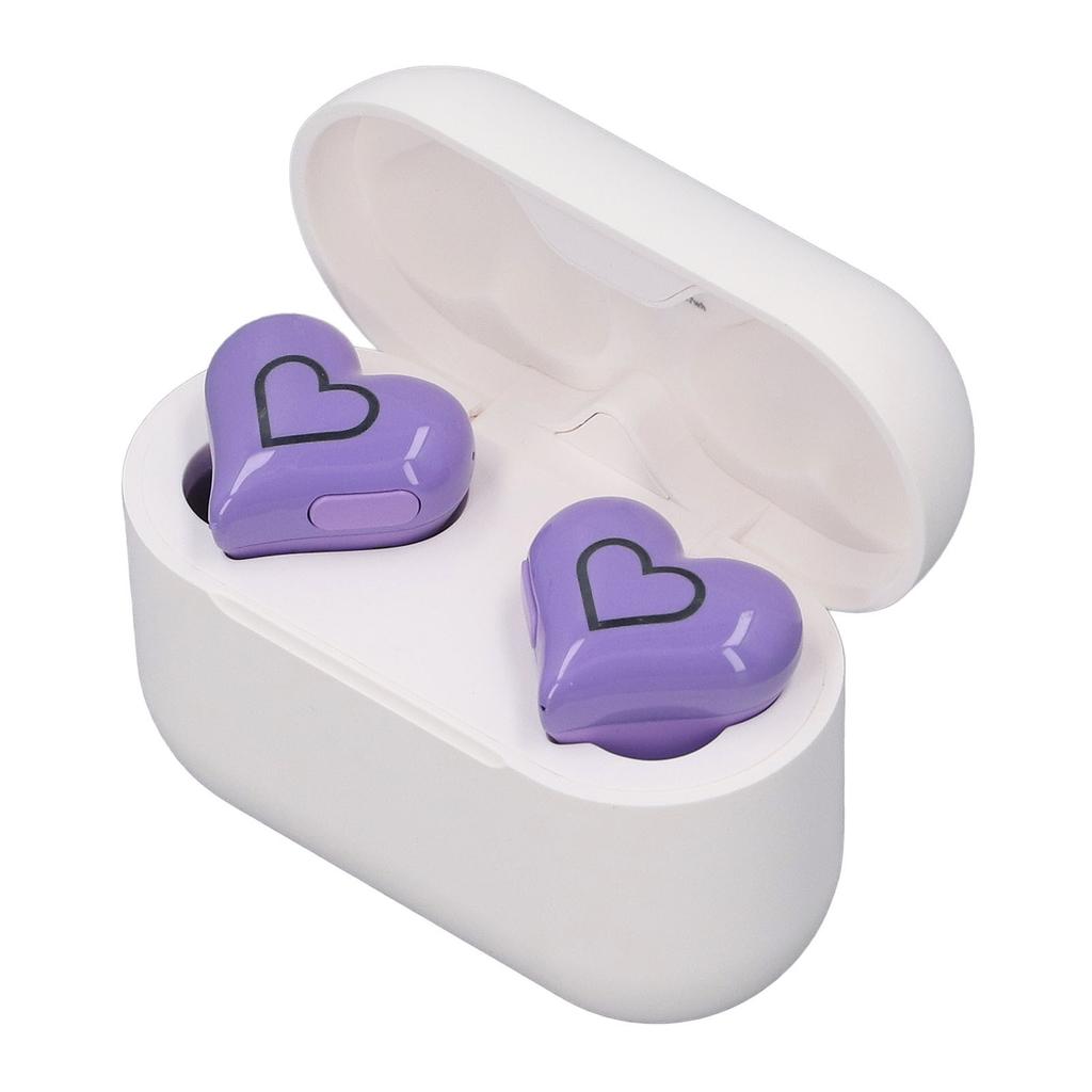 Heart Shaped Wireless Earbuds Cute Stylish HIFI Stereo Sound Built In Mic Bluetooth 5.3 Wireless