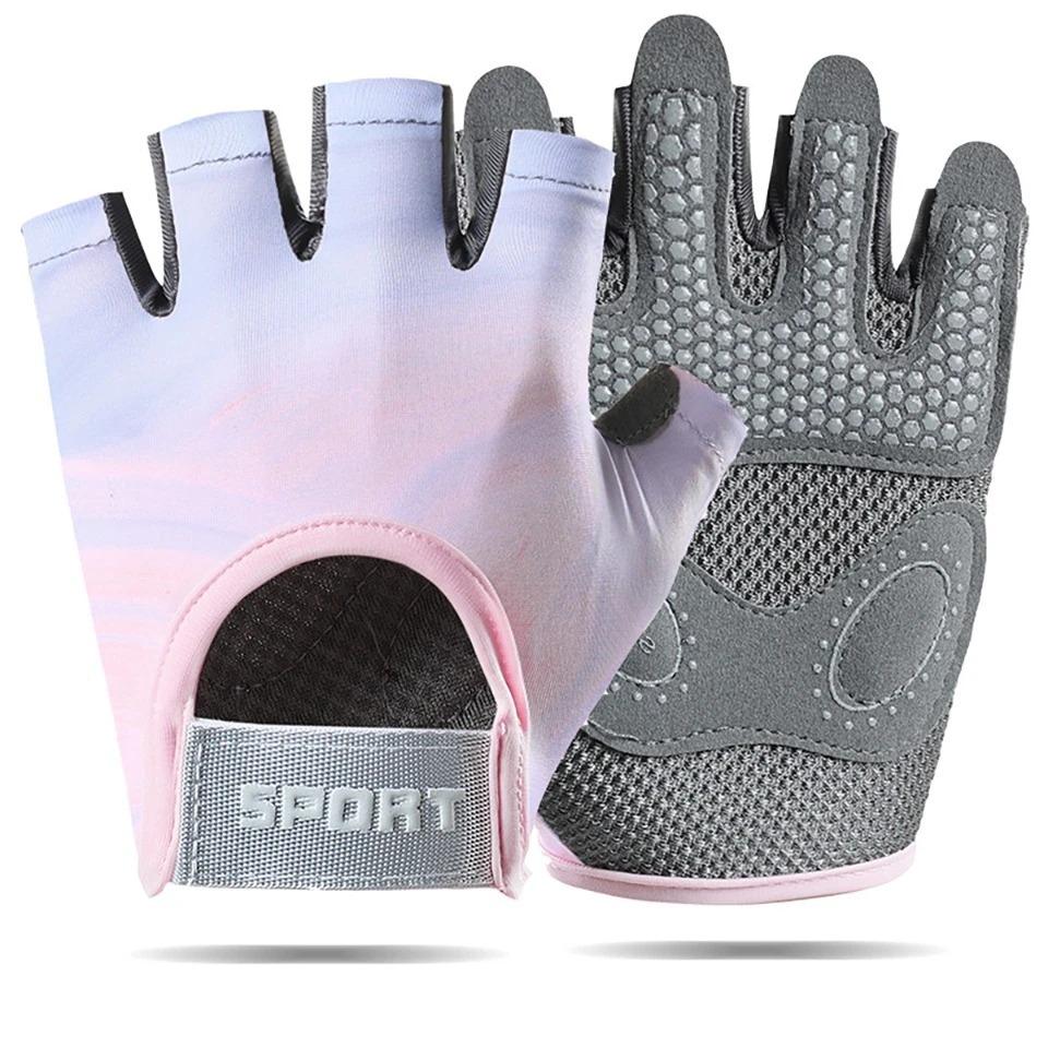 Weightlifting Gloves Fitness Gym Equipment Exercise Gloves Half-finger Yoga Spinning Bike Breathable Anti-slip For Women