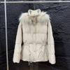 Winter new Tuscan fur integrated removable goose down down pie overcome women