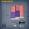 2PCS 4FT 12V Led Flag Light Waterproof Remote Control RGB Color Changing Light Off-road ATV LED Flagpole Light For UTV ATV RZR