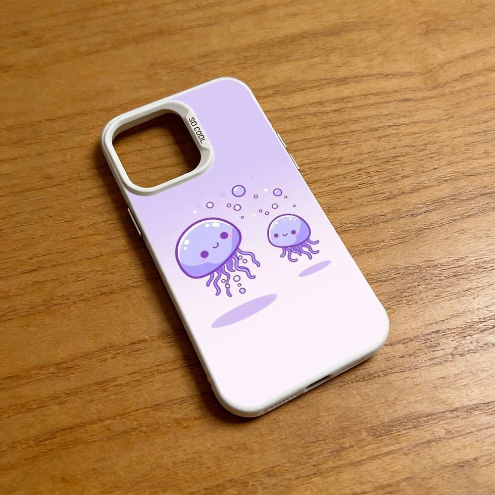 Cartoon Jellyfishes Pattern Phone Case for iPhone 17 16 Pro Plus X XS Max Air Mini 15 14 Soft Shockproof Cover