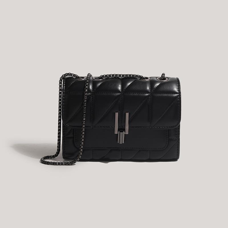 New fashion trend versatile simple women's bag diamond buckle bag women's shoulder messenger bag small chain bag