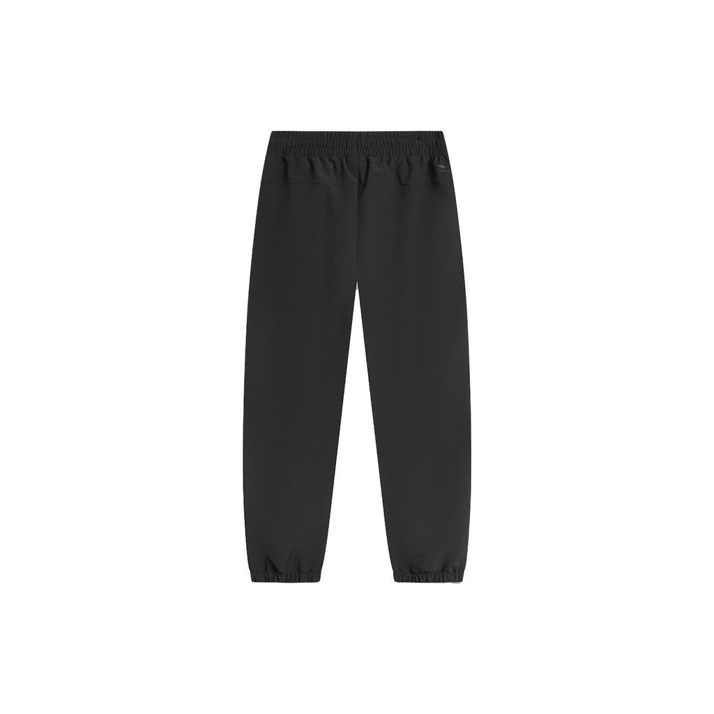 Li-Ning Sports Lifestyle Series Letter Logo Printed Tapered Woven Knit Joggers Men Joggers Black AYKU609-3