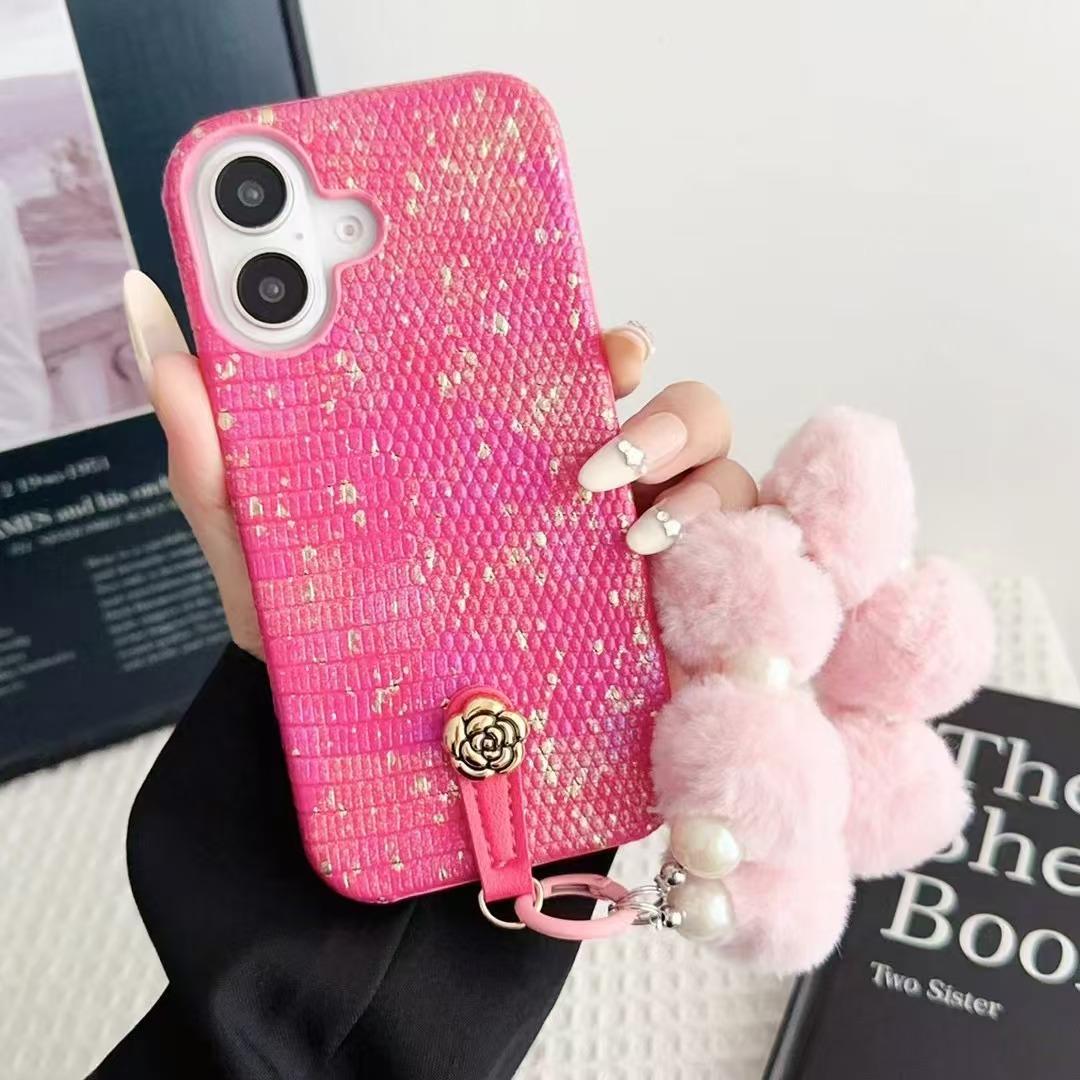 

Чехол для телефона из искусственной кожи с веревкой для подвешивания для iPhone 16/15/14/13/12/11 iphone16promax