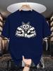 Unisex Crew Neck Tee Muscle Cat Coffee Graphic Print Soft Cotton Loose Breathable Short Sleeve Summer Casual Daily Street Wear Tops