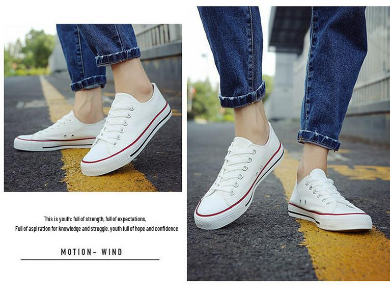 Unisex Low-Top Canvas Sneakers, Classic Korean Style, Versatile Casual Shoes, Perfect for Couples and Students, Model H01