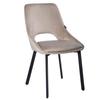 Upholstered Chair Lumo Velour Beige
