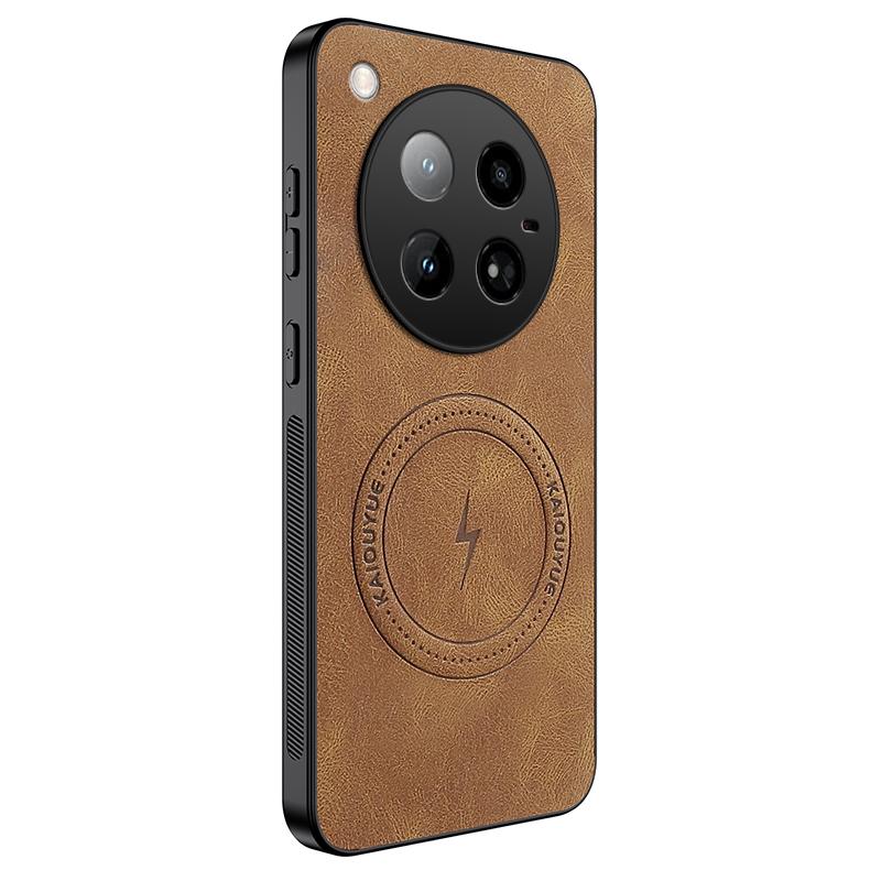 

Для Infinix Zero 40 5G Магнитный защитный чехол для телефона Для Infinix Zero 40 5G Мягкая обложка из овечьей кожи и ягнячьей кожи Противоударный чехол Zero 40 5G коричневый