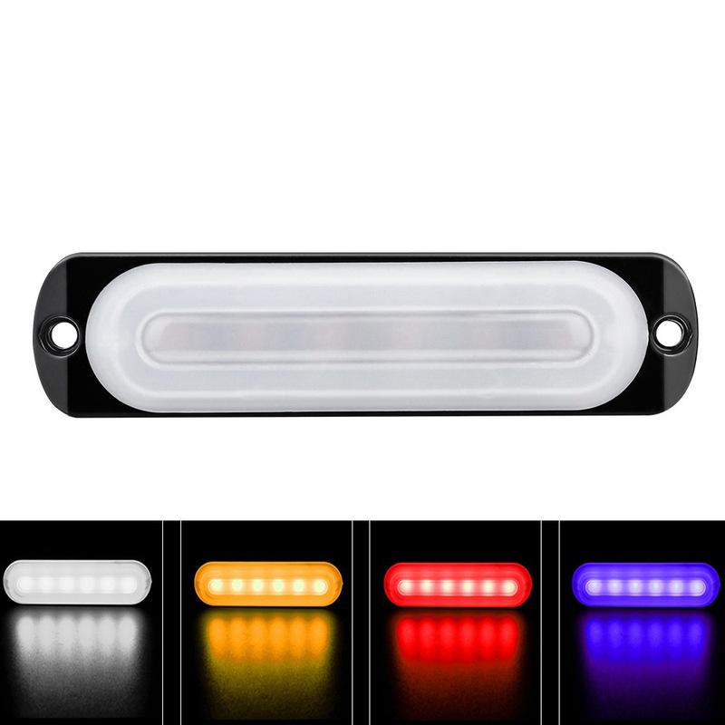 

Truck truck side light, warning light, light guide ultra-thin flash light 6LED side flash light красный