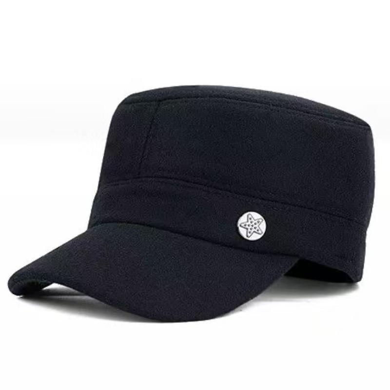 Autumn and Winter Warm Autumn and Winter Men's Outdoor Cold-proof Ear Protection Baseball Cap Casual Plus Velvet Thickened Baseball Hat Dad