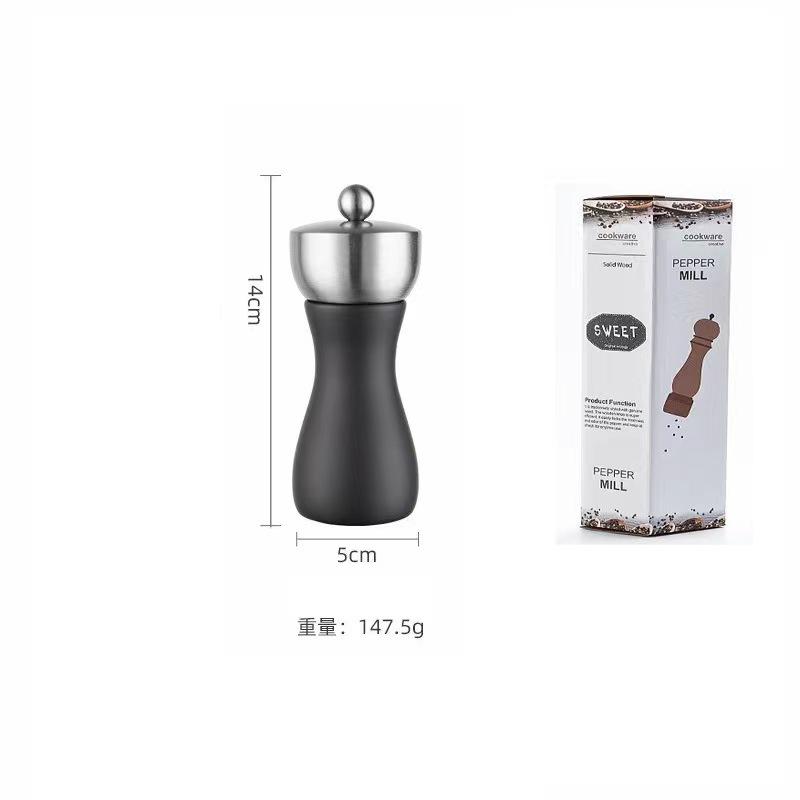 Leeseph Premium Beech Pepper Mill, Sal e Moedor - Rotor de aço carbono de precisão para uso em pimenta, sal marinho, white