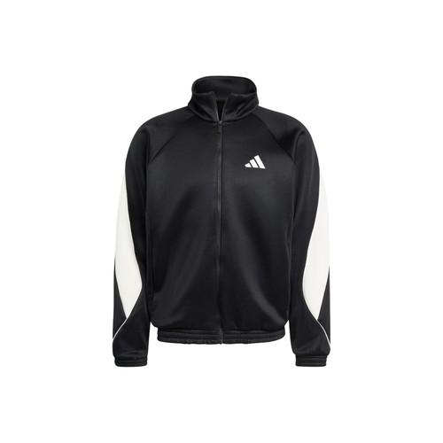 

adidas Men s Athletic Loose-Fit Zipper Comfort Jacket Black/Ivory L чёрный/слоновая кость