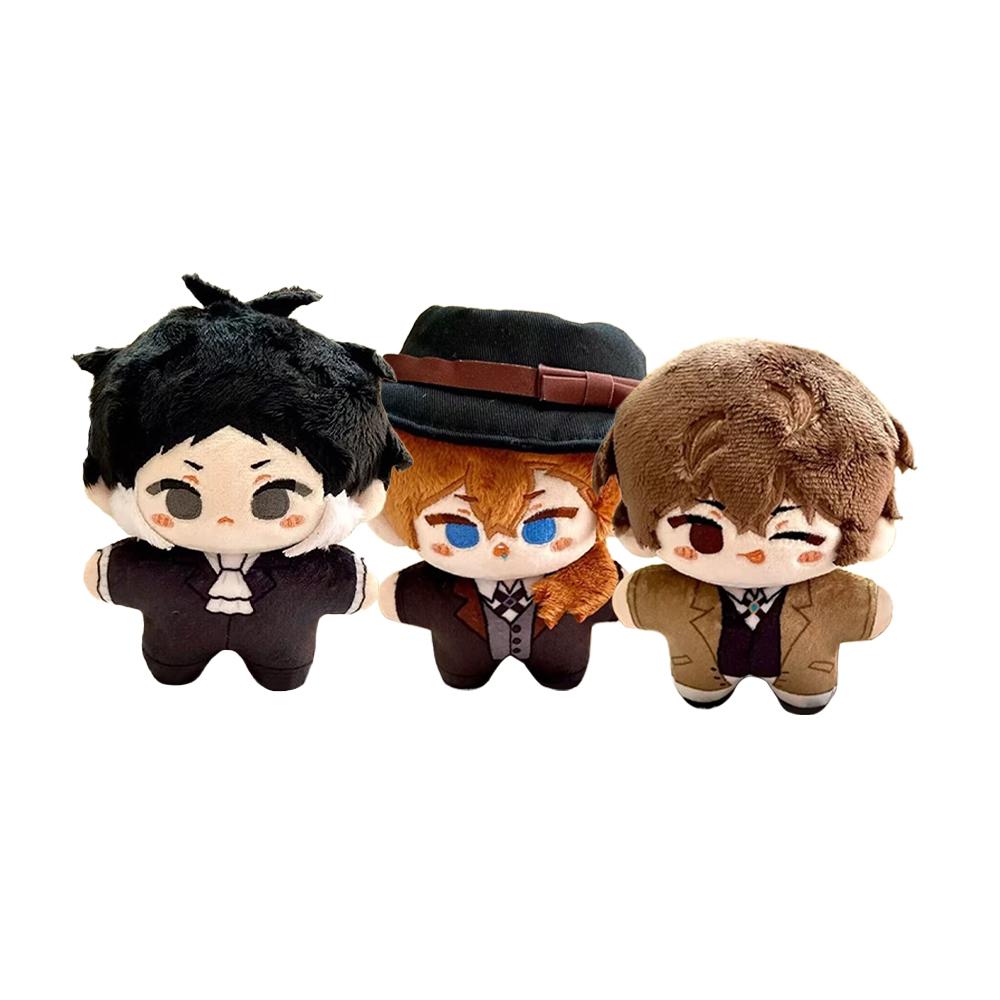 Anime BSD Figure Dazai Osamu Plush Doll Nakahara Chuuya Akutagawa Ryunosuke Plushies Doll Pendant Keychain Cute Cotton Toy Gifts