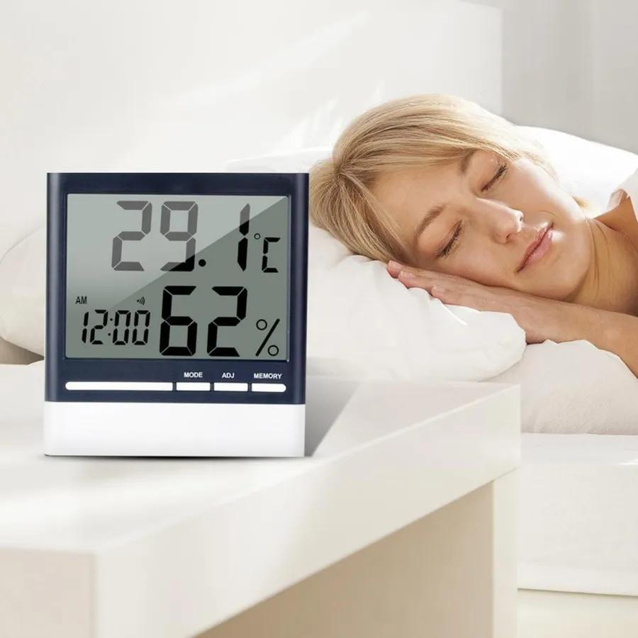 Home Weather Station, Room Thermometer, Hygrometer, Alarm Clock, Home Thermometer, Weather Station, Table Clock
