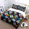 Vibrant Multicolor Splash Soccer Ball 3Pcs Bedding Set Soft Microfiber Bedding Set For Sports Lovers Teen Bedroom