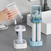 All-In-One Toothbrush Holder & Cup, With Cover. 16Cm, Organizes Brushes, Saves Counter Space