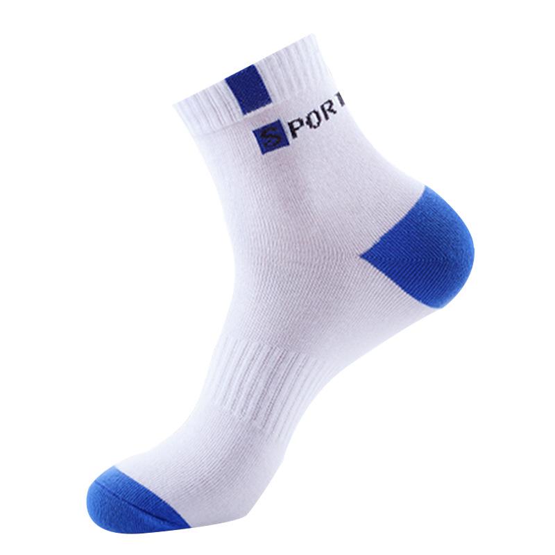 European & American Autumn/Winter Men's Mid-Calf Sport Letter Socks - Breathable Cotton
