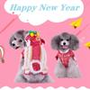 Cute Dance Lion Pet Costume with Red Sequins New Year Cat Dog Clothes Hoodies Coat for Small Meduim Dogs Cats Puppy Kitten