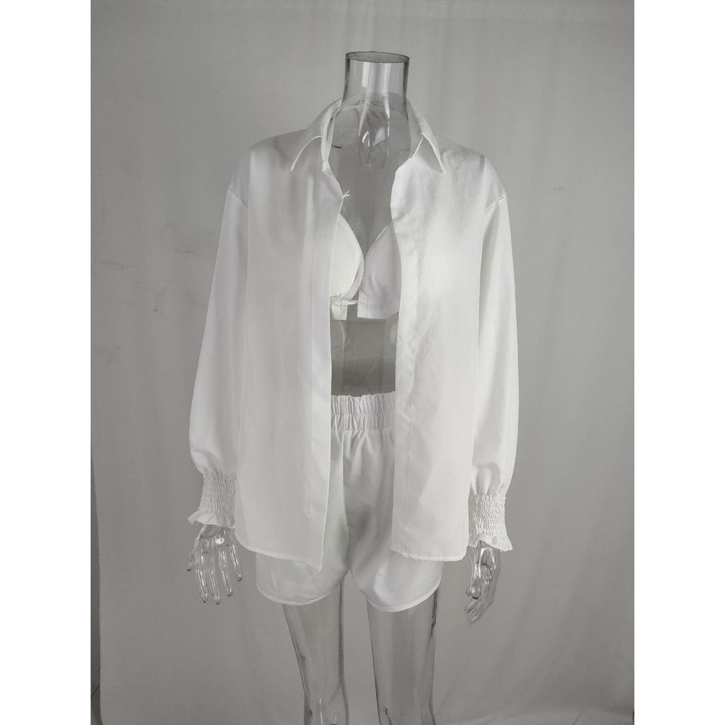 Women's Sexy Three Piece Suit,Beach Fashion Shorts Suit