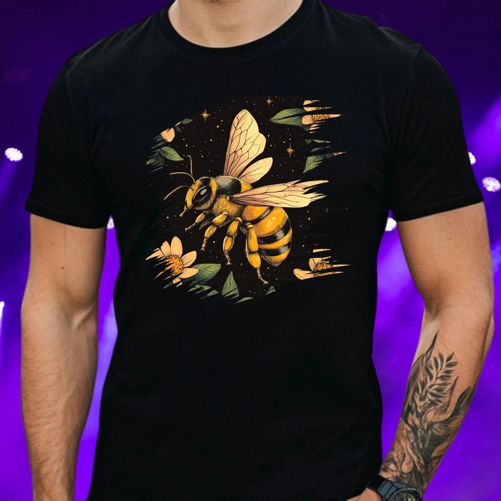 T-Shirt Herren Biene Motiv Baumwolle Größe S bis 5XL S