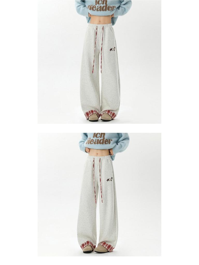 Women's Spring 2026 Designer Loose Fit Sports Sweatpants - High-End Lazy American Style
