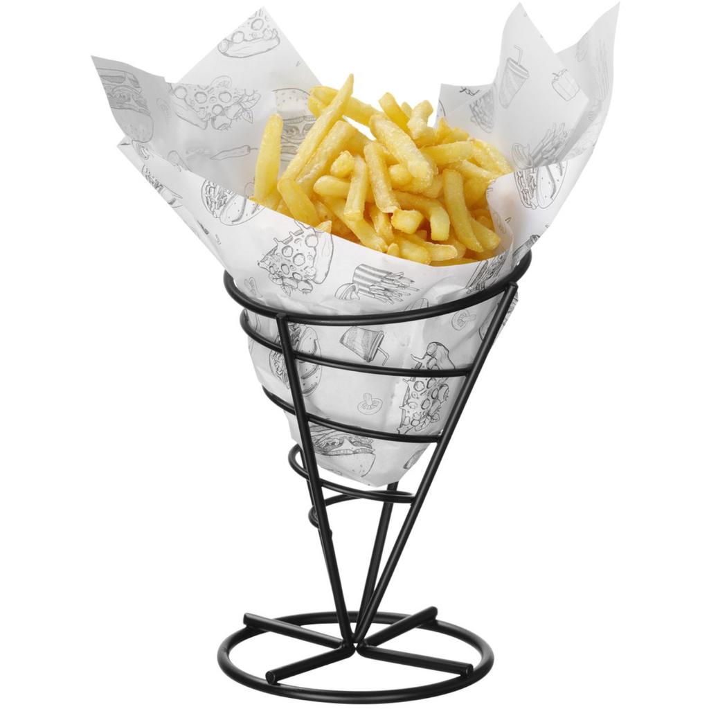 Papier Pergaminowy Do Przekąsek Frytek 25x35 Cm Wzór Fast Food - 500 Szt.