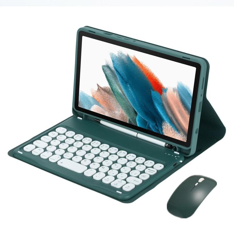 8,7 Zoll Galaxy Tab A11 Tablet Hülle mit integriertem Stifthalter Silikonhülle Abnehmbare Bluetooth-Tastatur Maus Ständerfunktion