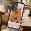 Phone Case: 2D Flat Samsung Galaxy A34 A35 M05 M06 S20 S22 S21 FE Plus 5G Step Protective Case, Energetic Healing Capybara, Christmas and Halloween Gi