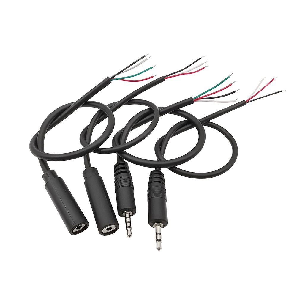 1Pcs 30cm Length Audio Plug Jack 2.5mm/3.5mm DIY Audio Extension Wire  Mic DIY Accessory