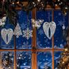 Clear Acrylic Christmas Ornaments Snowflake Christmas Decor Holiday Hanging Pendant  Indoor Room