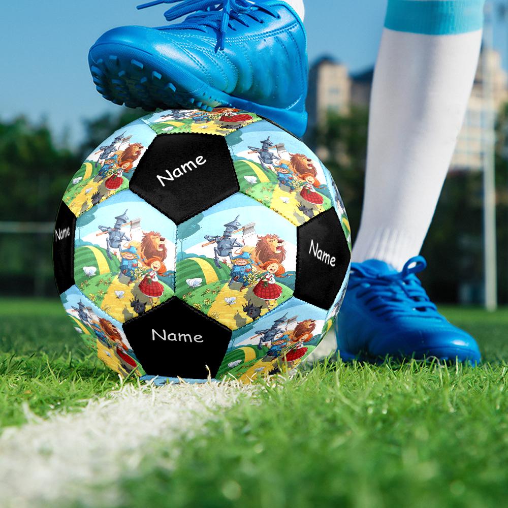 Custom Name Alice in Wonderland Theme Size 5 Soccer Ball, Suitable for Both Indoor and Outdoor Matches, a Gift Suitable for Everyone.