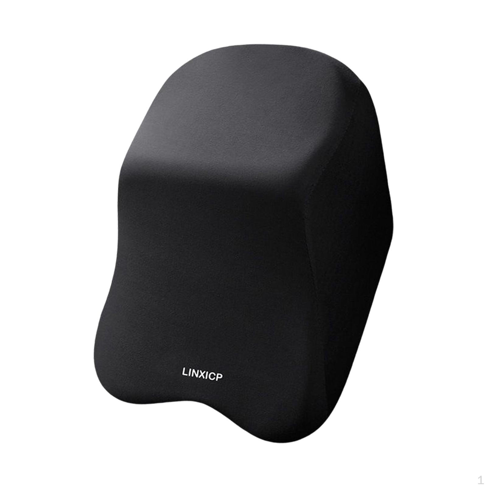 

Breathable Car Neck Pillow Relaxing Multipurpose Comfortable with Removable Cover Soft Seat Headrest чёрный