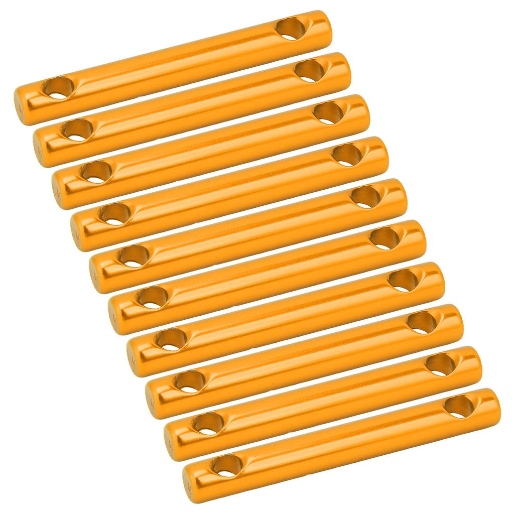10 Pcs Aluminum Alloy Dual Holes Tent Line Stopper Cord Adjuster Tent Rope Tensioner Buckle