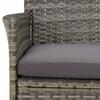 Vidaxl 5-Cz. Garden Furniture Set With Cushions, Grey, Poly Rattan