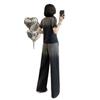 Korean Style Gradient Summer Set: Fashionable Casual Short Sleeve & Wide-Leg Pants Two-Piece for Women