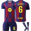 25-26 Barcelona Home Football Jersey for Kids and Adults GAVI #6