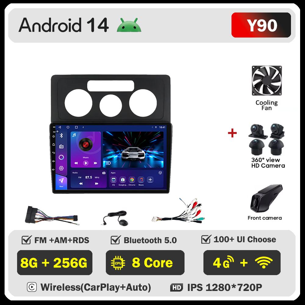 Android 14 For Volkswagen Caddy 2K 3 III 2004-2010 Car Multimedia Video Player GPS Navigation Touch Screen Intelligent System