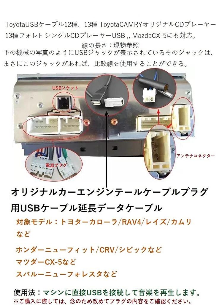 LONG-MOUNTAINS Genuine Honda Navigation Gathers Compatible Product USB Connection Cord