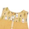 Kusuguru Japan Apron Cat Round Button Ribbon Open Apron 236503 Yellow M~L