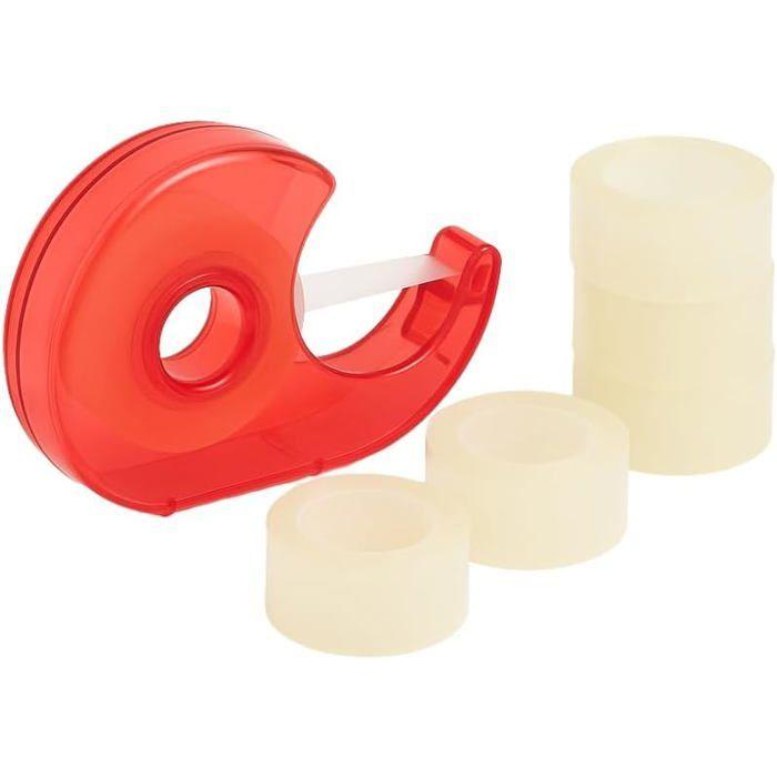 Pack de 2 Dévidoirs à Main 9 cm pour Ruban Adhésif avec 10 Rouleaux Couleur Aléatoire Format Compact et Pratique