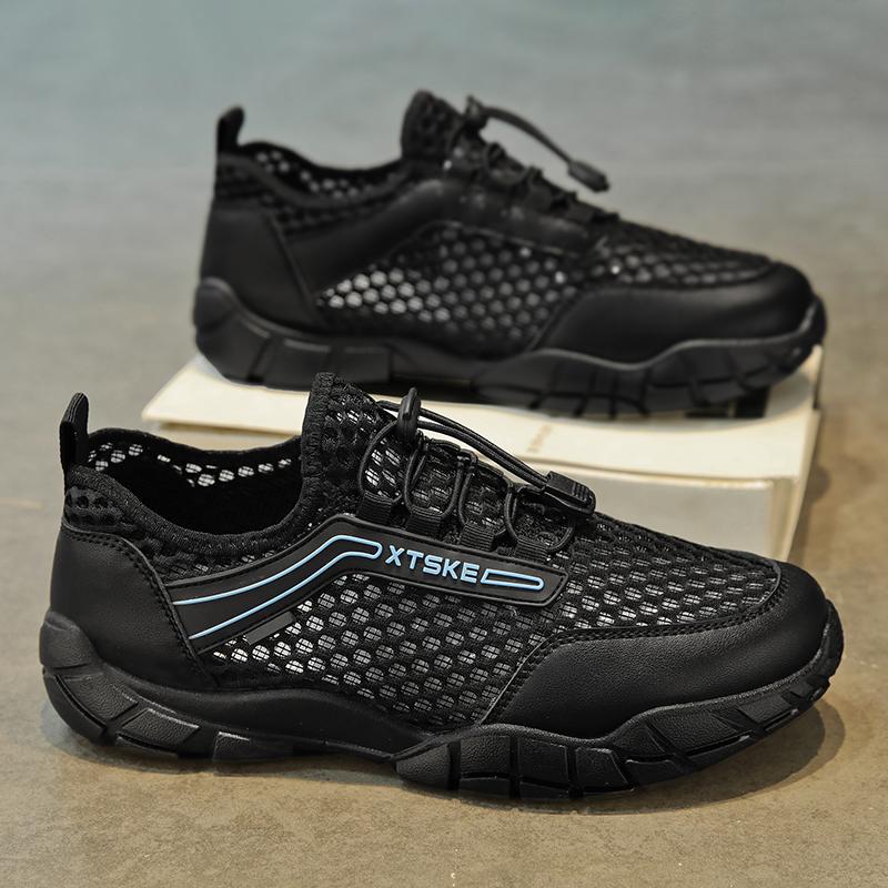 

Повсякденні кросівки лофери спортивні та для відпочинку тканинні плоскі сандалі вентильовані зносостійкі літнє взуття для чоловіків універсальна мода 42 чорний