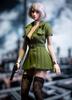 HiPlay Female Figure Doll Clothes Set Piece Compatible with TBLeague DC016 1/6 "One + Stockings" (Green)