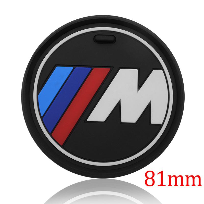 1Pcs 66/73/81MM Car Anti Slip Coaster Anti-noise Water Cup Pad Cushion Car Accessories For BMW E46 E39 E90 E60 E36 F30 F10 E34 E30 F20 E92 X5 X6
