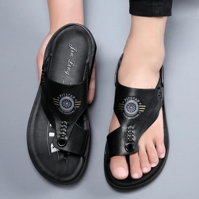 Fashion Summer Men Shoes New flip-flops Casual Outwear Sandals Men's Sandals Wholesale Summer Soft soled Anti slip Beach Slippers tenis