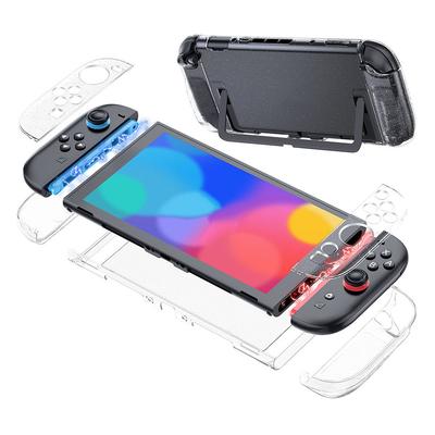 Capa Protetora Transparente Anti-Arranhão Capa Rígida à Prova de Choque para Console de Jogo Design Dividido para Nintendo para Switch 2