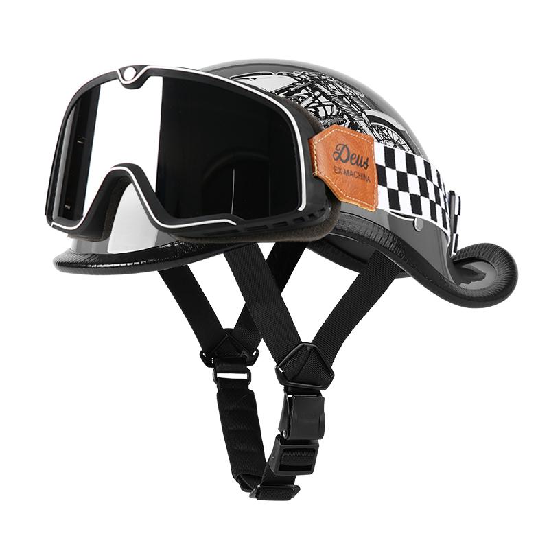 VGV Half helmet motorcycle helmet Electric Vehicle bike Riding Locomotive for Cruiser Retro Four seasons Unisex teenager child