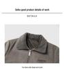 Men's Winter Wool-Blend Coat with Faux Fur Collar and Large Pockets