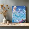 Frozen Elsa & Friends Pearl-Inlaid Frameless Art | Handmade Pearl Craft, Ice Castle Theme, for Frozen Dreamy Home Decor & Gift Option