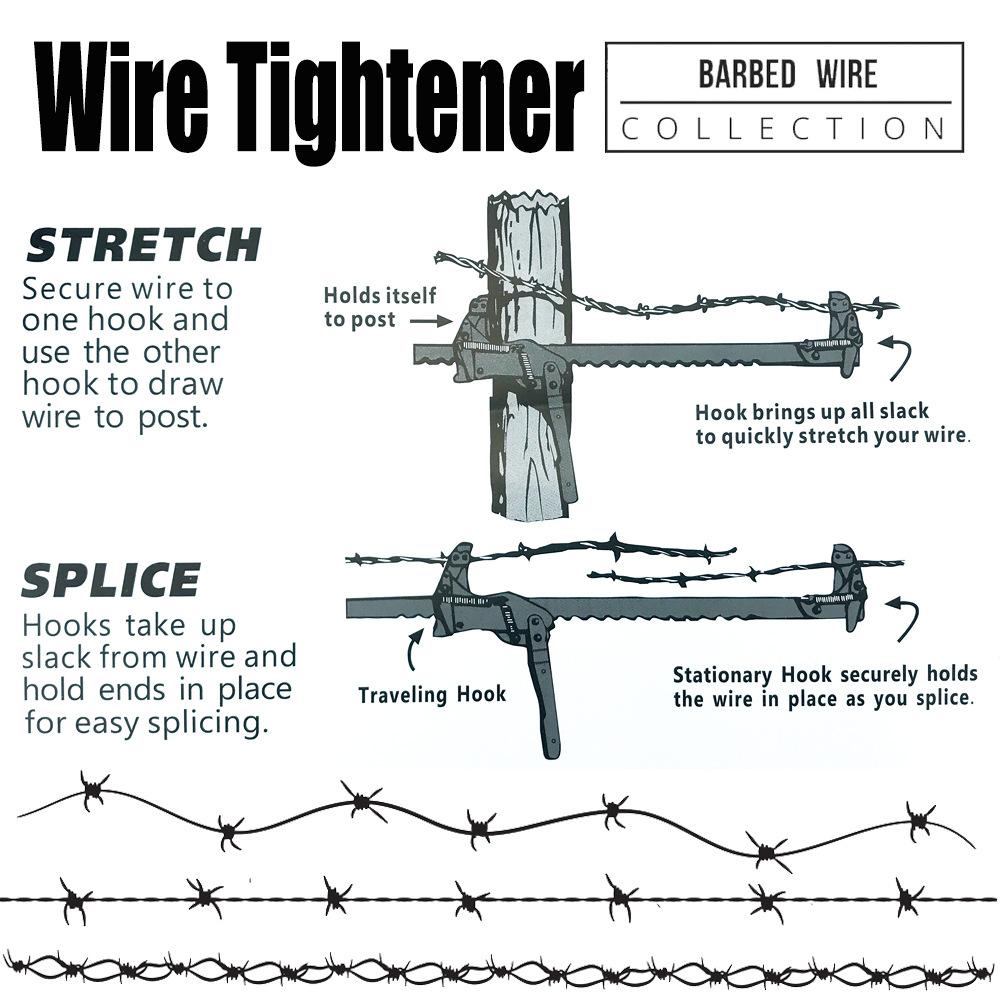 Multifunctional Fence Stretcher & Splicer Heavy Duty Fence Tension Tool