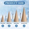 16 Pcs Christmas Paper Mache Cone Open Bottom Cardboard Craft Cones Cardboard Tree Cones Christmas Tree Gnome Ornament